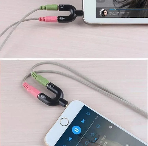 Adaptador Splitter 2 En 1 Audio Y Microfono Para Cel Lap Ps4