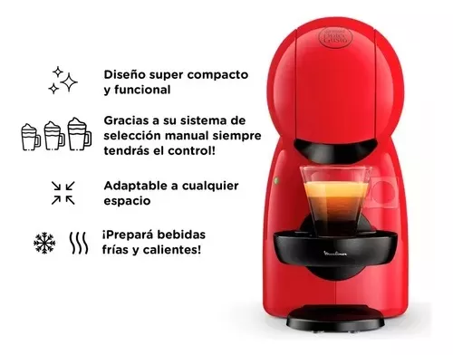 Cafetera Manual NESCAFE Dolce Gusto Piccolo XS Roja - Tienda Clic