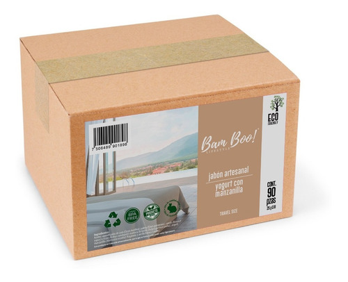 Jabón Hotelero Artesanal Yogurt Con Manzanilla 25 G 90 Pz