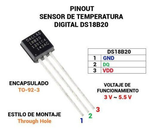 Sensor De Temperatura Digital Ds18b20