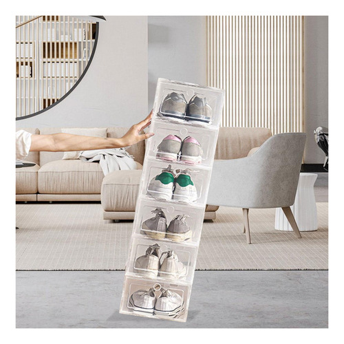 . 6x Contenedor Caja De Zapatos Caja De Almacenamiento De
