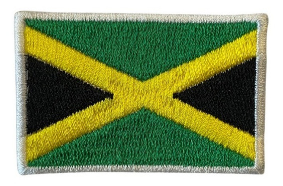 Bandera de Jamaica Emblema Jamaicano Rastafari Parche Bordado de Aplicación con Plancha 