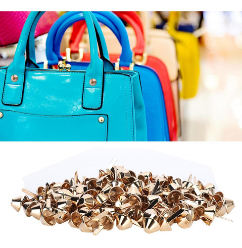 200pcs Handbag Feet Studs Golden Bottom Stud Bag Feet Purse