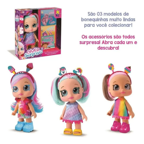 Boneca Diver Surprise Lol Com Acessórios Cabelo Morena