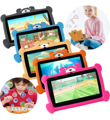 Tablet Iantil Kids Para Criança Com Youtube Cor Azul