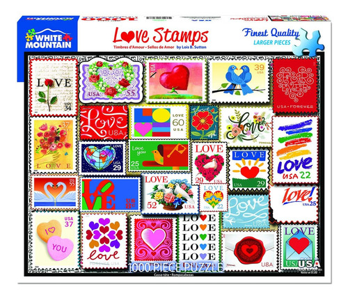 White Mountain Puzzles Love Stamps Puzzle De 1000 Piezas