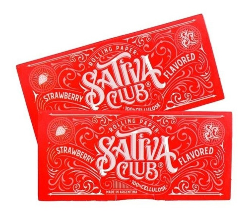 Celulosa Sativa Club Tradicional Sabor Frutilla X2 Unidades