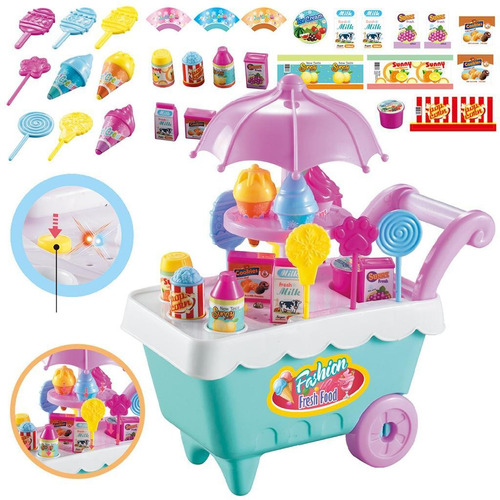 Juguete De Imitación Tienda De Helados Con Luces
