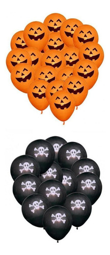 40pcs Calabaza Cráneo Fantasma Globos Halloween Boda Fiesta