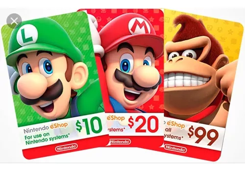 Tarjeta Nintendo Eshop 20 Usd Nintendo Switch