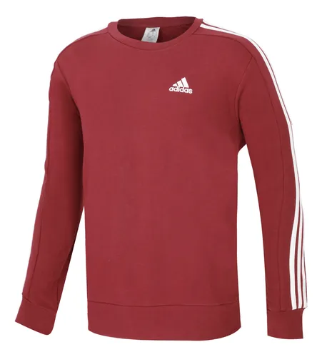 Sudadera adidas Essentials French Terry 3 Bandas Hombre Vino