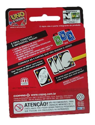Jogo De Cartas Uno Com 114 Cartas Top