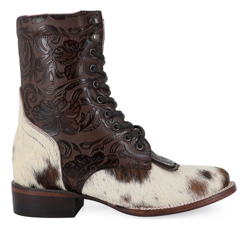 Macarena Lbotin Lace Up Dama Piel Con Pelo