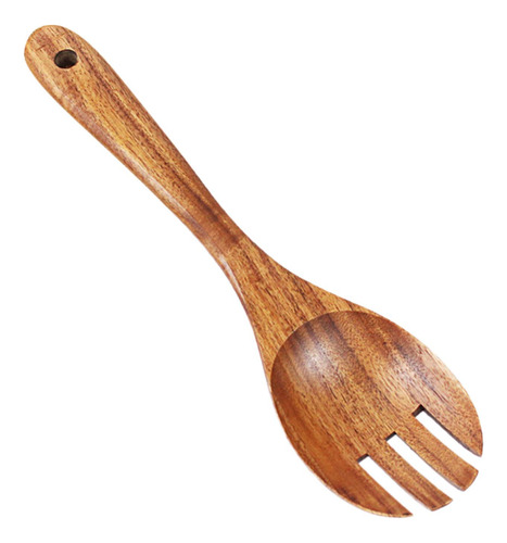 2 Cuchara Para Ensalada, Tenedor, Cubiertos De Madera