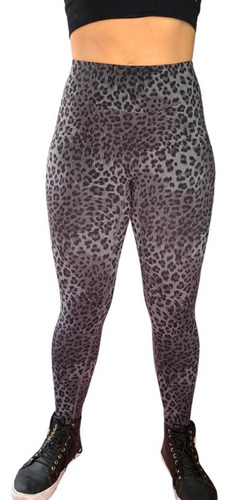 Calza Para Dama Estampado Leopardo Gran Elasticidad Gimnasia