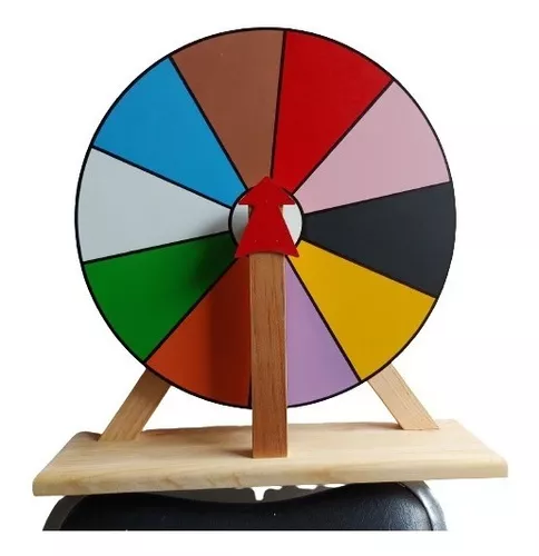 Ruleta De Madera 40 Cm De Diametro Colores Y Numeros