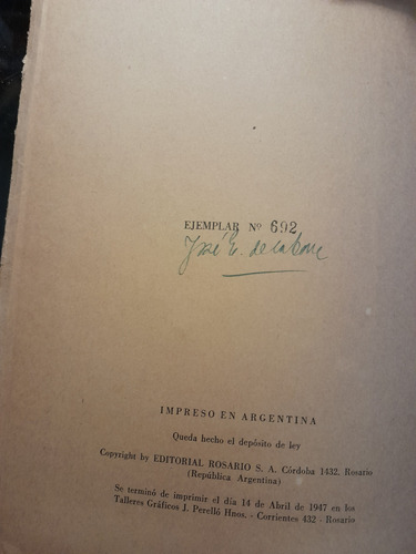 Historia De San Nicolás De Los Arroyos,josée.dela Torre,1947 (Usado)