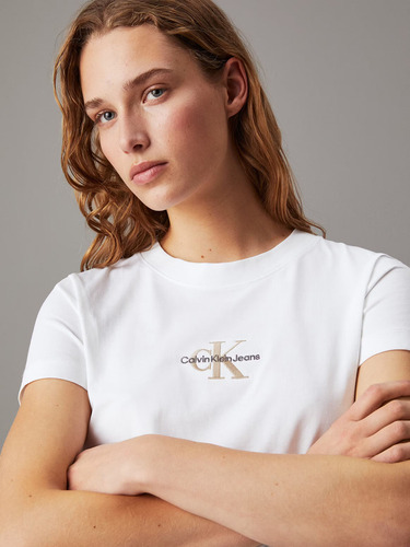 Polera Mujer Monologo Ck Blanco Calvin Klein