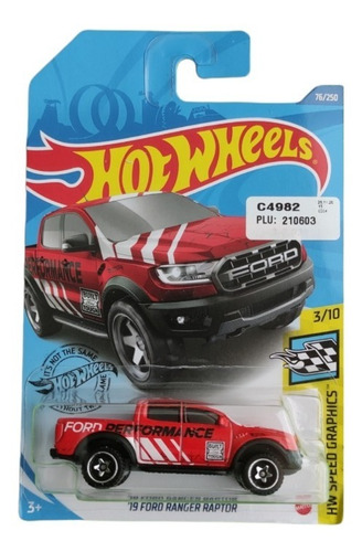 Ford Ranger Raptor 2019 Camioneta Hot Wheels Original