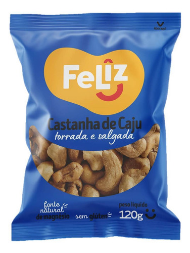 Imagem 1 de 1 de Castanha Caju Uniagro Feliz 120g