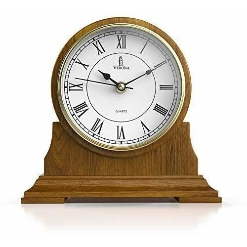 Reloj De Repisa, Reloj De Manto De Madera Decorativo Silenci