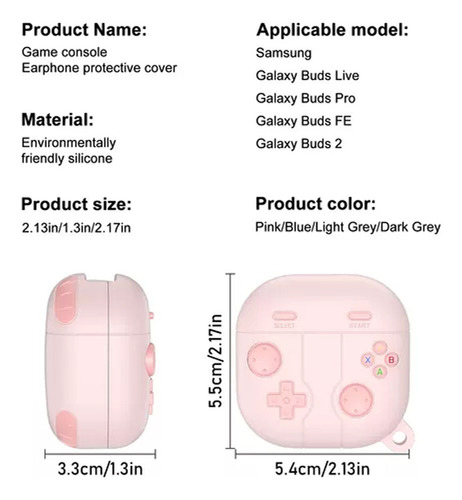 Funda Para Samsung Galaxy Buds 2 Pro Y Buds Fe Y Buds Live Y Buds Pro Y Buds 2 Case Uso Rudo Carcasa Con Llavero Soporte De Carga Inalámbrica