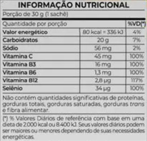 Endurance Caffeine Gel 30g Vitafor Sabor Banana Banana