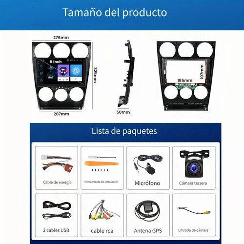 Autoestéreo 2+64g Carplay Para Mazda 6 Atenza 2004-2015
