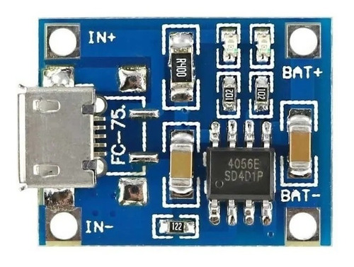 10 Micro Módulo Carregador Tp4056 Duplo Led E Proteção