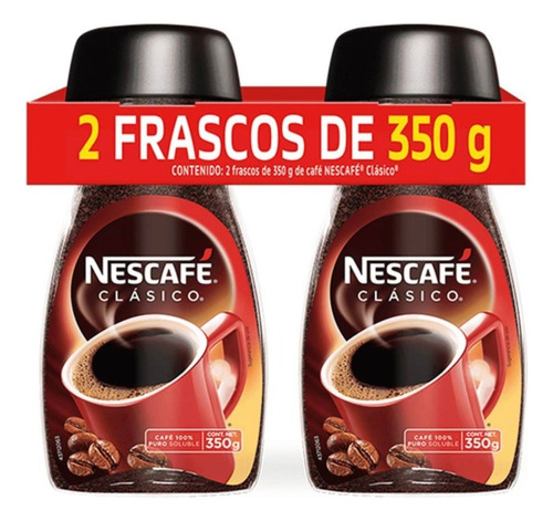 Café Soluble Nescafé Con 2 Piezas De 350 Grs