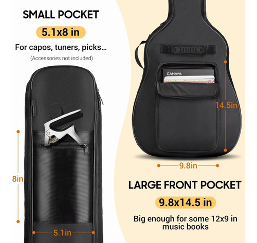 Funda De Guitarra De Tela Oxford Impermeable De 38-41 In