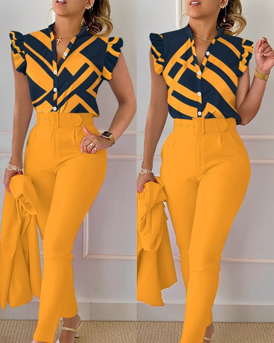 Tt Conjunto Elegante De Traje, Chaleco Y Pantalón De Dos