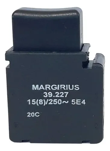 Interruptor Gangorra Bipolar 15A Margirius Preto 39227