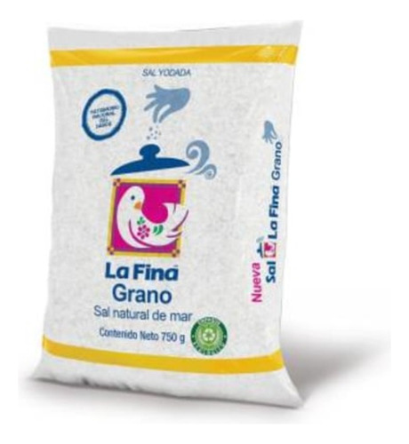 10 Pzas Sal La Fina De Grano, Yodada 750 G