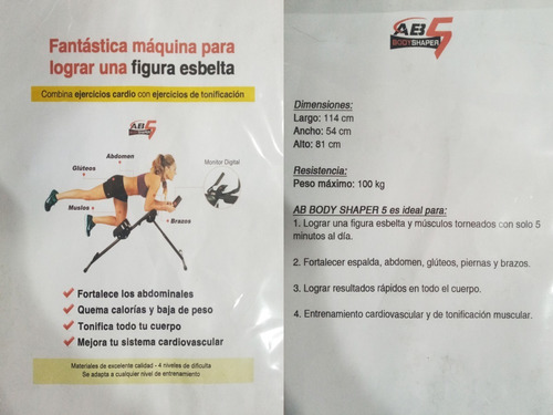 Maquina Abdominal Musculación Multifunción Ab5 Body Shaper