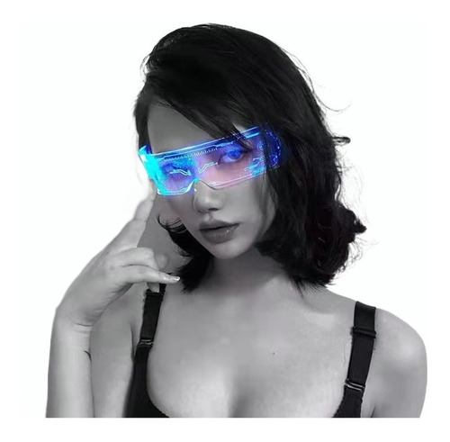 Gafas Elásticas Led Future Sense De Punk Digital Technology