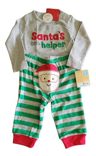 Pijama Navidad Carters Santa 2 Piezas Bebe Niño