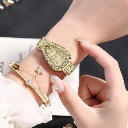 Rose Gold - Creative Snake Design Womens Quartz Wristwatch