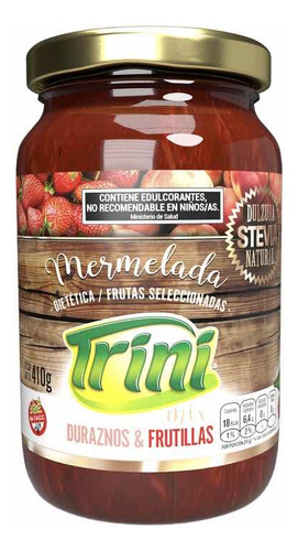 Mermelada Durazno - Frutilla Trini C/stevia Sin Tacc X 410 G