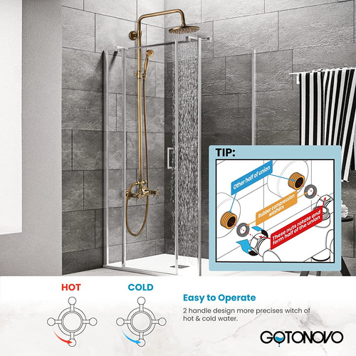 Conjunto De Chuveiro Completo Gotonovo, 8, Cores Variadas