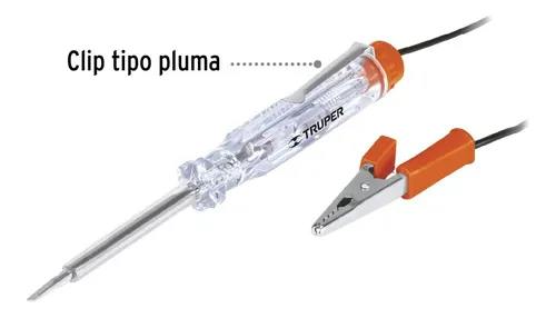 Tester Corriente Directa Con Caimán De 14 Cm Truper