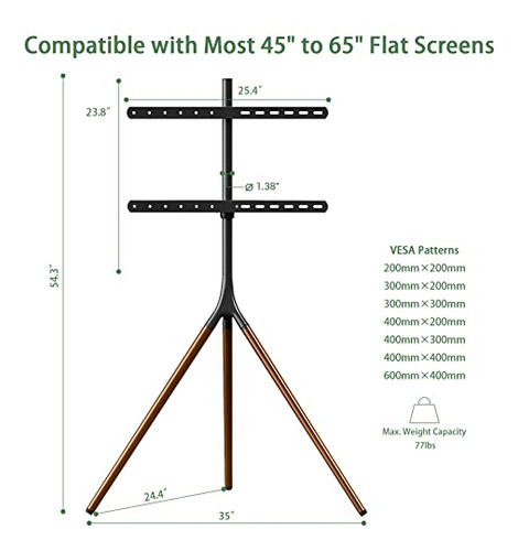 Soporte De Tv Upgravity Easel Con Base De Trípode Para Led D