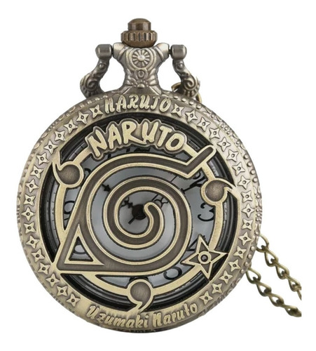 Reloj De Bolsillo Vintage Naruto Uzumaki Anime Manga