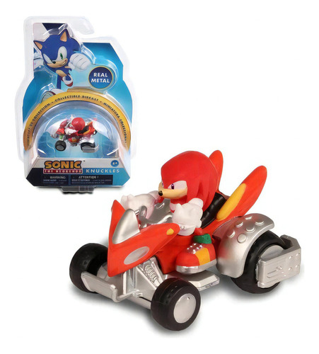 Sonic Sega All Stars Racing Knuckles Diecast Metal Replay Color Rojo
