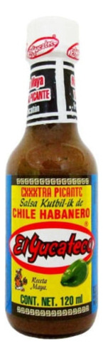 9 Pzas Salsa Extra Picante El Yucateco Chile Habanero 120 Ml