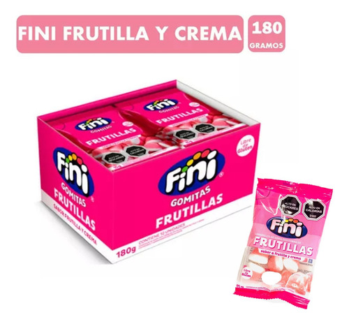 Gomitas Fini Sabor Frutillas Y Crema (caja Con 180 Gramos)