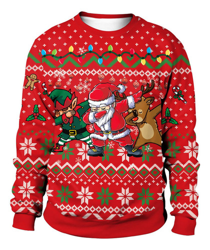 Ugly Sweater Navidad Hombre Mujer Funny Pareja Sudadera [u]