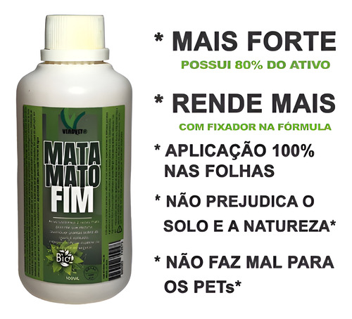 Matfim Limpa Terreno Elimina Mato 100ml Faz 20 Lts
