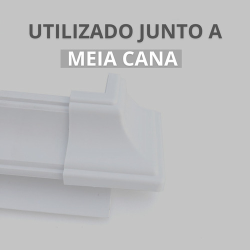 Canto Forro Pvc Externo Para Meia Cana Branco