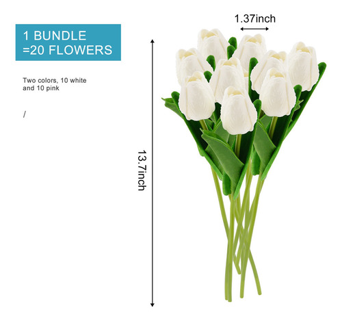 Xs Buquê De Tulipas Falsas De Flores Artificiais G920